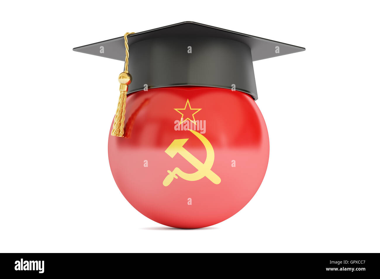 education in USSR concept, 3D rendering isolated on white background Stock Photo