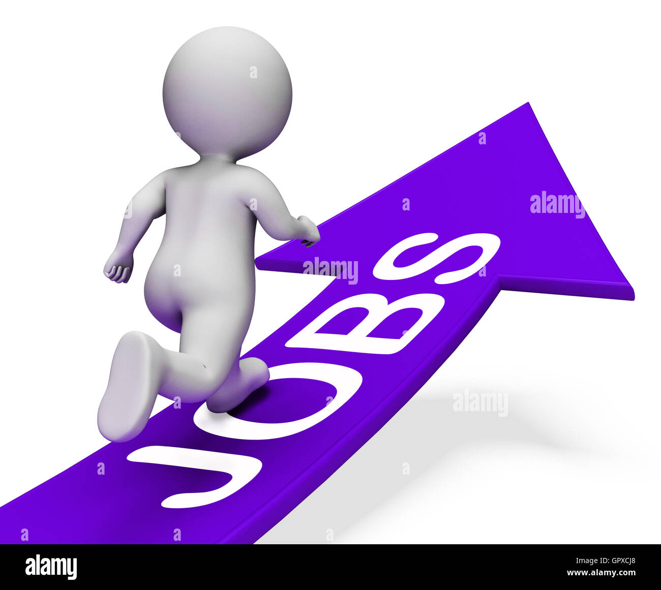 Job Arrows Jobs Arrow Meaning Vocation Employment And Arrows 3d Rendering Stock ...