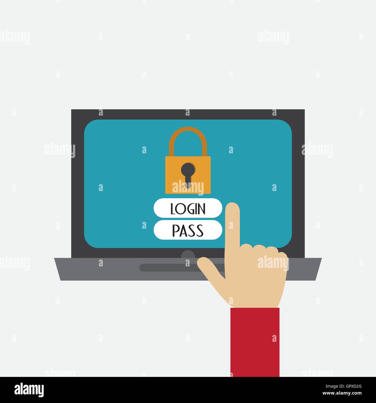 laptop computer system security design Stock Vector Image & Art - Alamy