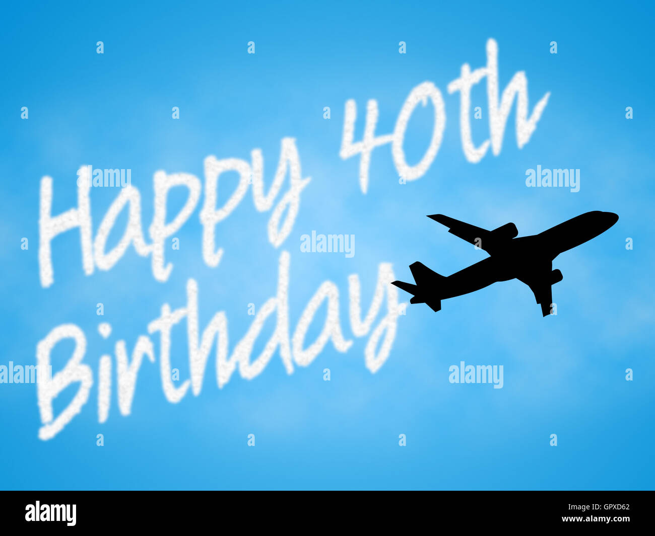 Happy Fortieth Birthday Meaning Greetings Joy And Congratulating Stock