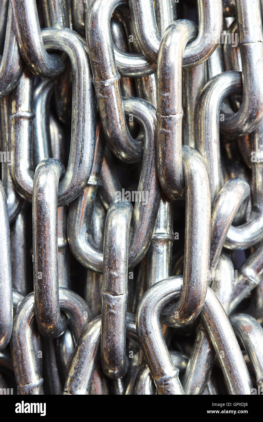 metal chain on white background Stock Photo - Alamy