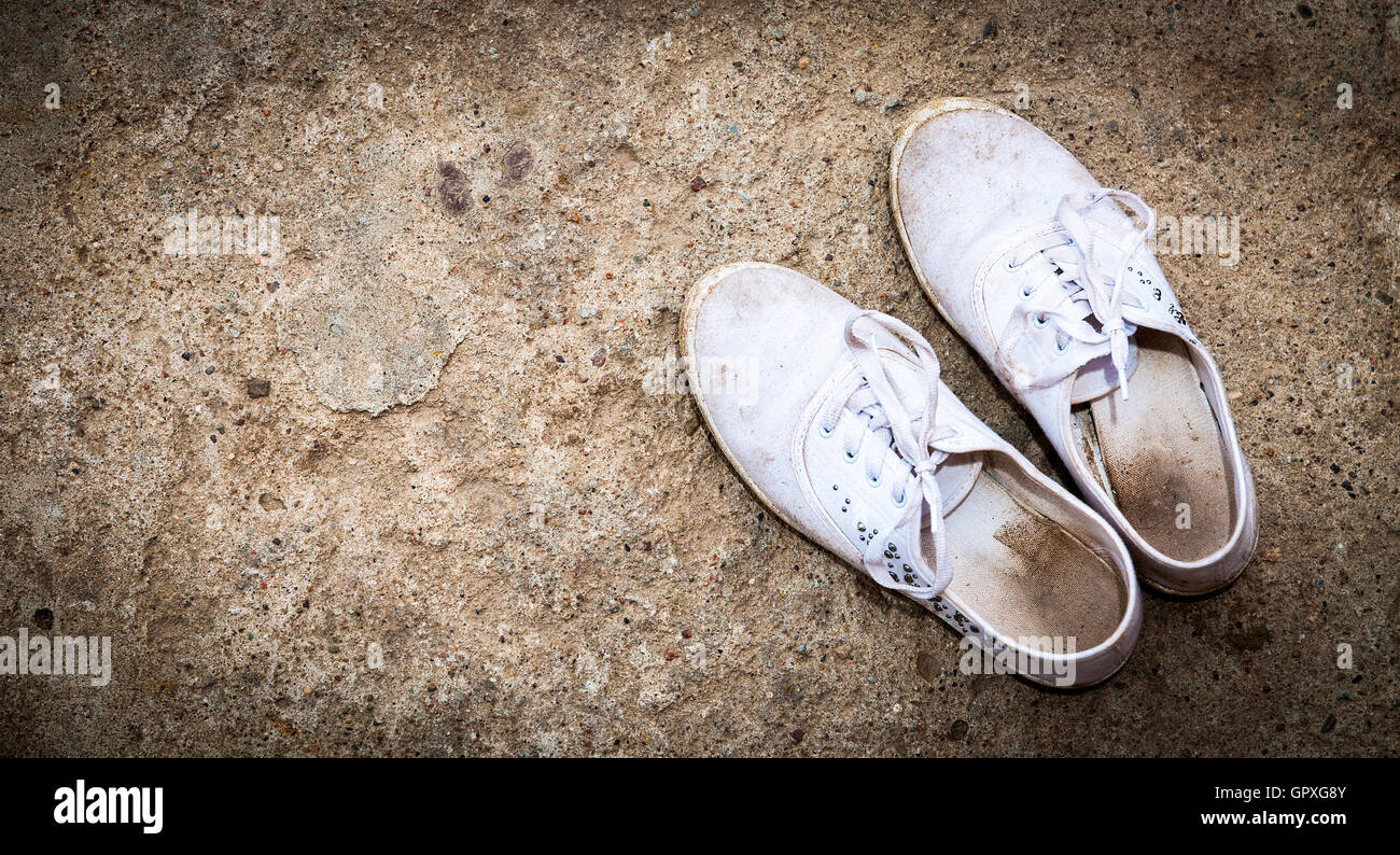 White dirty shoes Stock Photo Alamy
