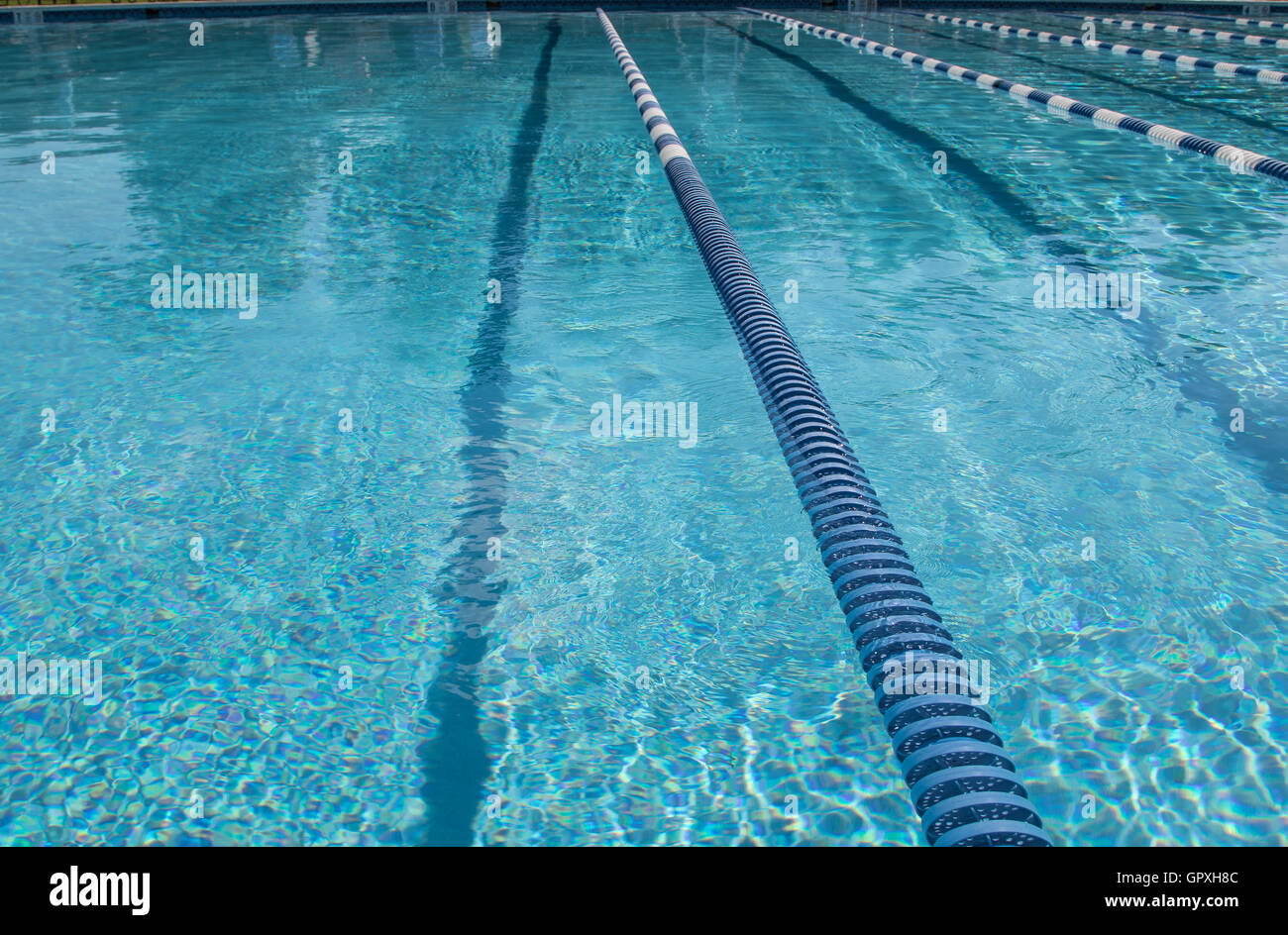 swimming pool water with lanes