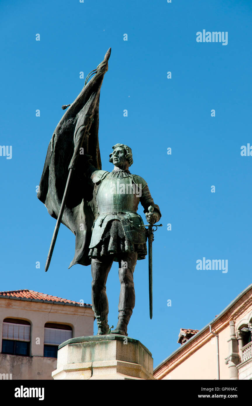 Monument to Juan Bravo - Segovia - Spain Stock Photo