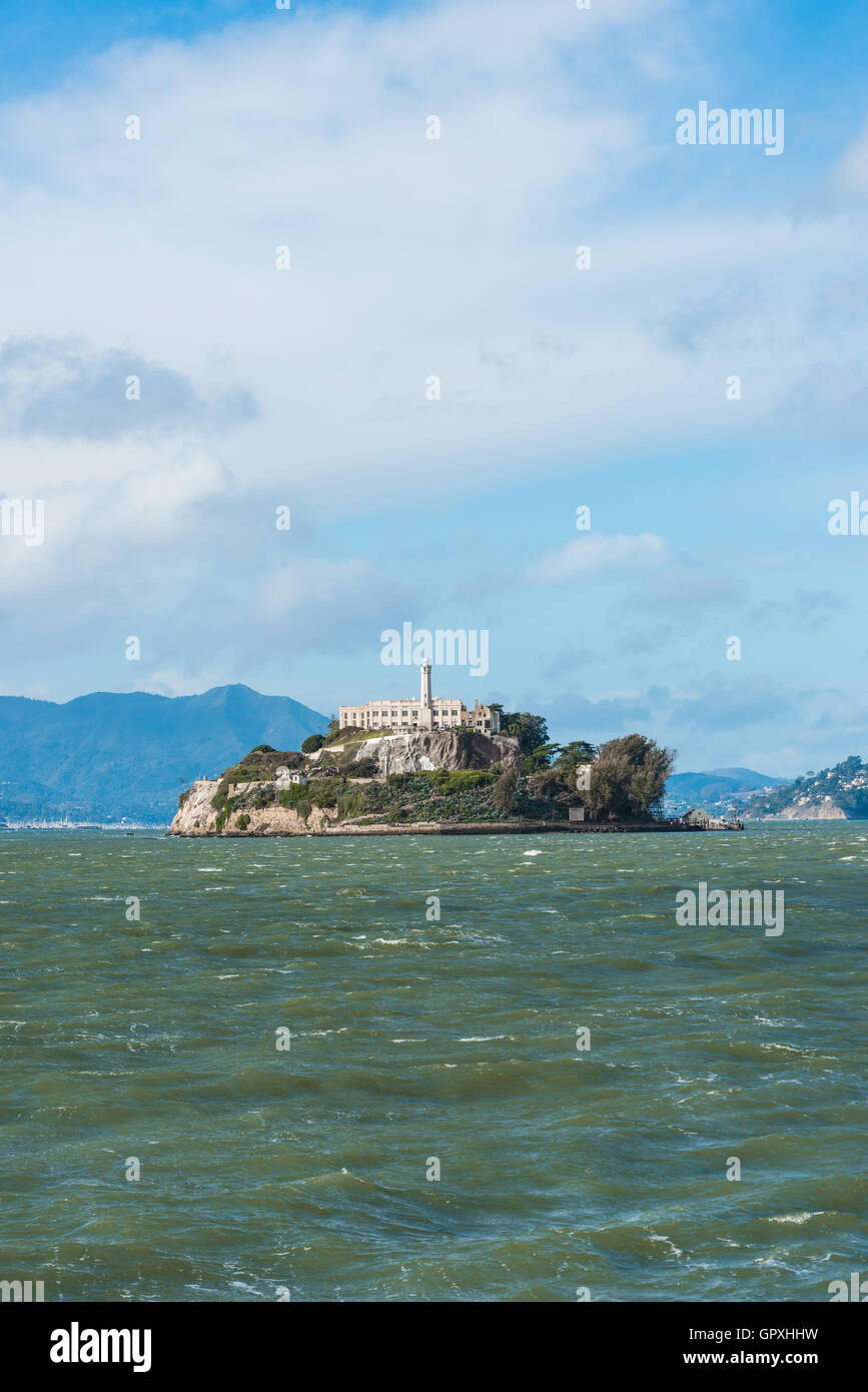 Alcatraz Island in San Francisco, USA. Stock Photo
