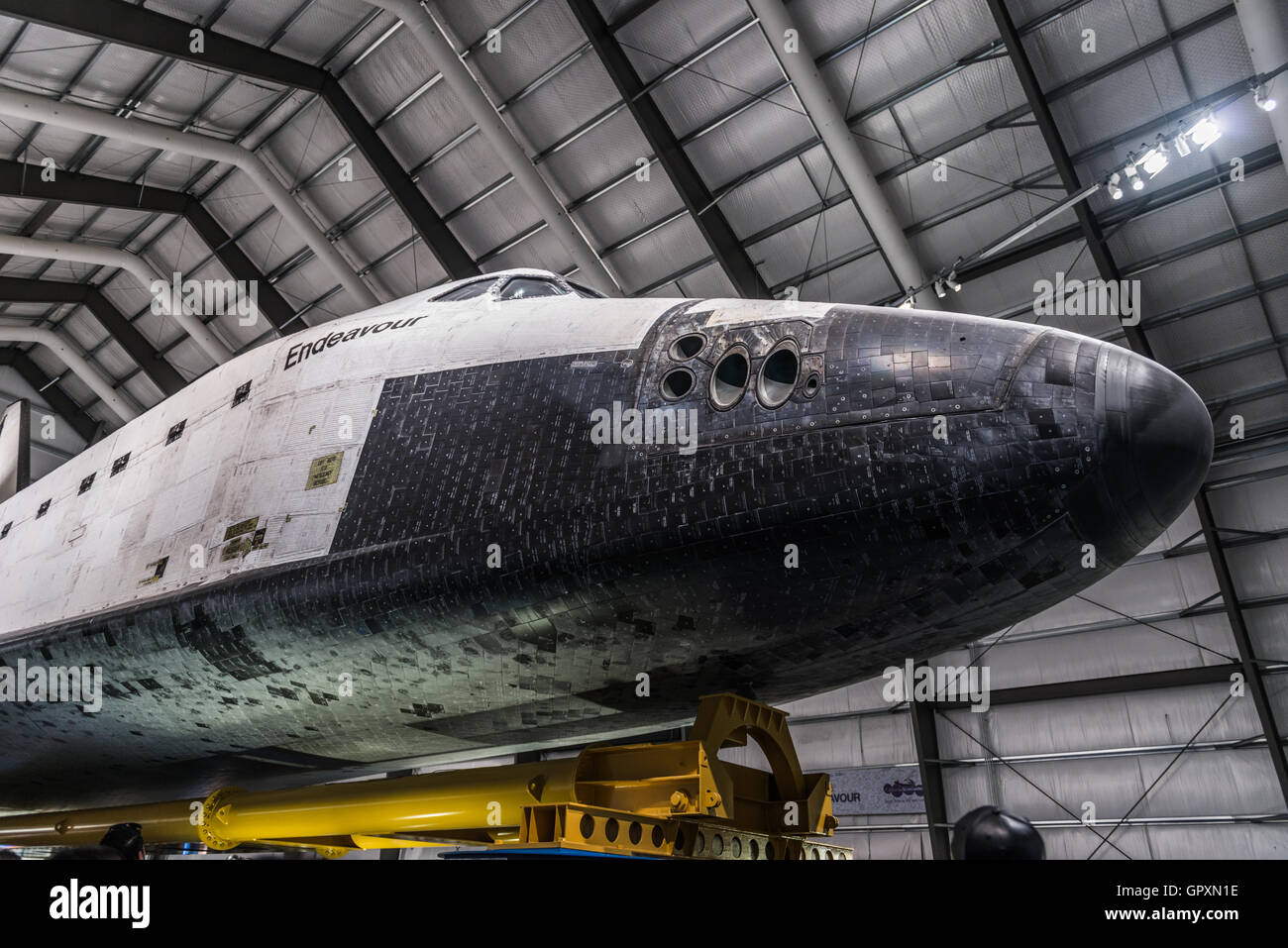 T-shirt Noir Space Shuttle Endeavour – Science Center California – Taille S – Gildan Coton
