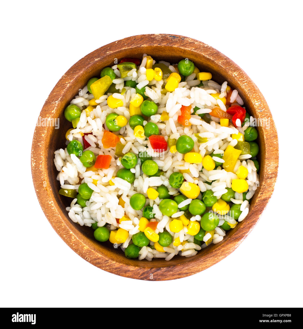 Risotto with Vegetables, Corn and Peas Stock Photo Alamy