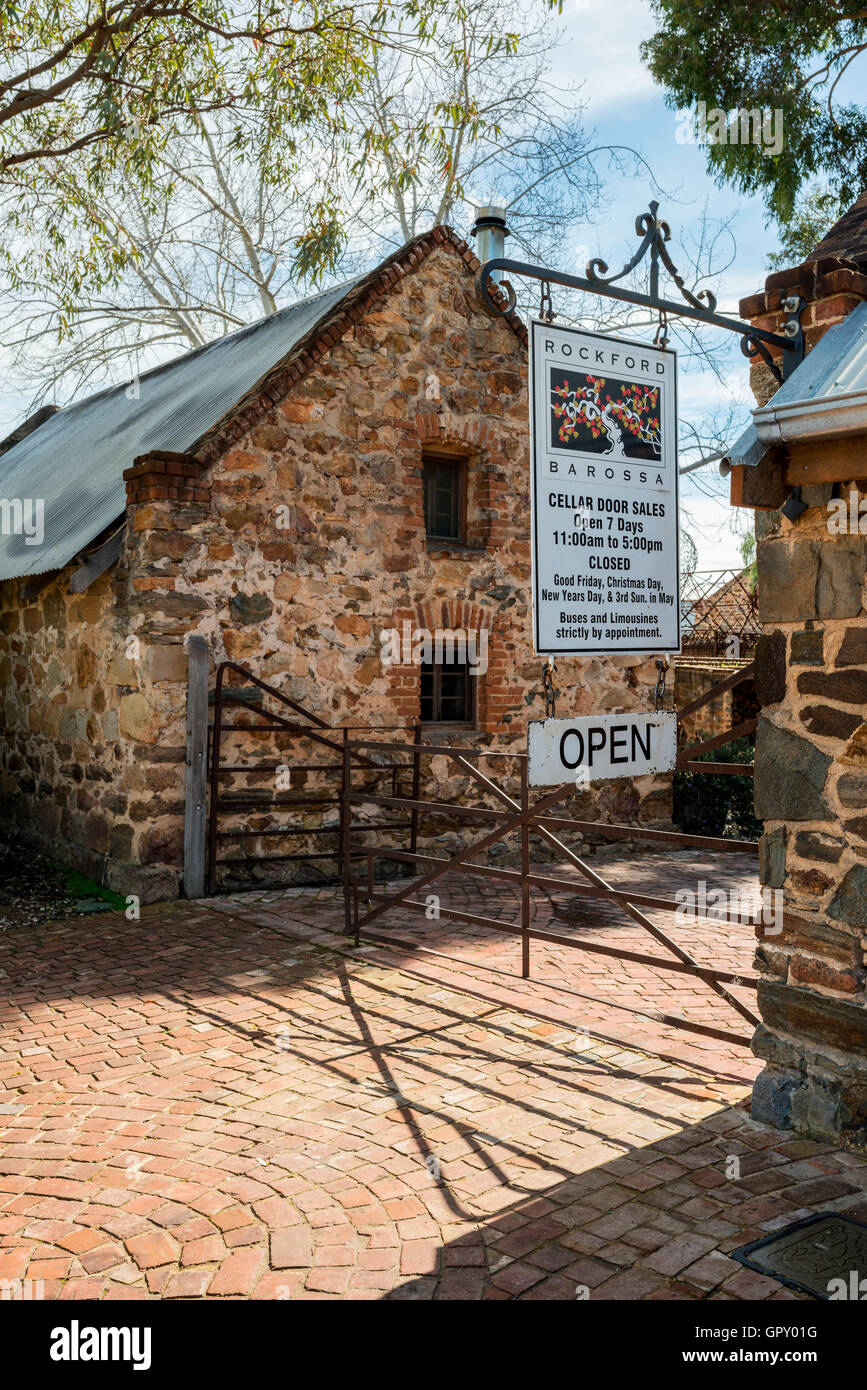 The historic Rockfords Winery cellar door sales area in South Australia's Barossa Valley. Stock Photo