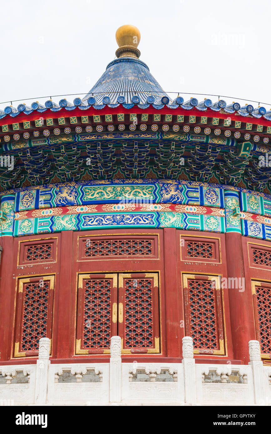 Imperial Vault of Heaven, Temple of Heaven complex, an Imperial Sacrificial Altar in Beijing. UNESCO World Heritage Stock Photo