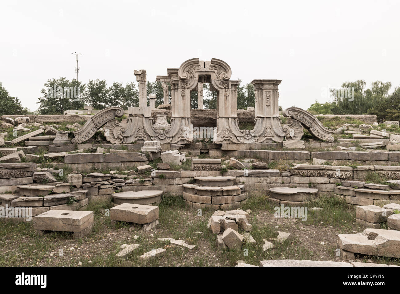 Yuanmingyuan, Old Summer Palace in Beijing, China Stock Photo