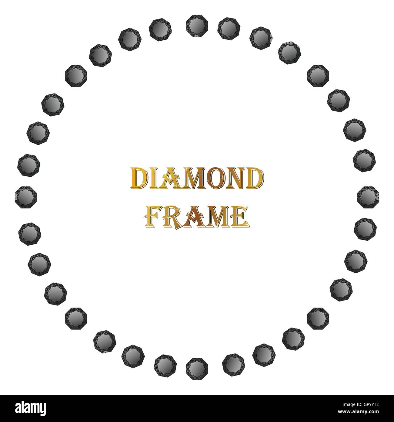 Diamonds round frame Stock Vector Image & Art - Alamy