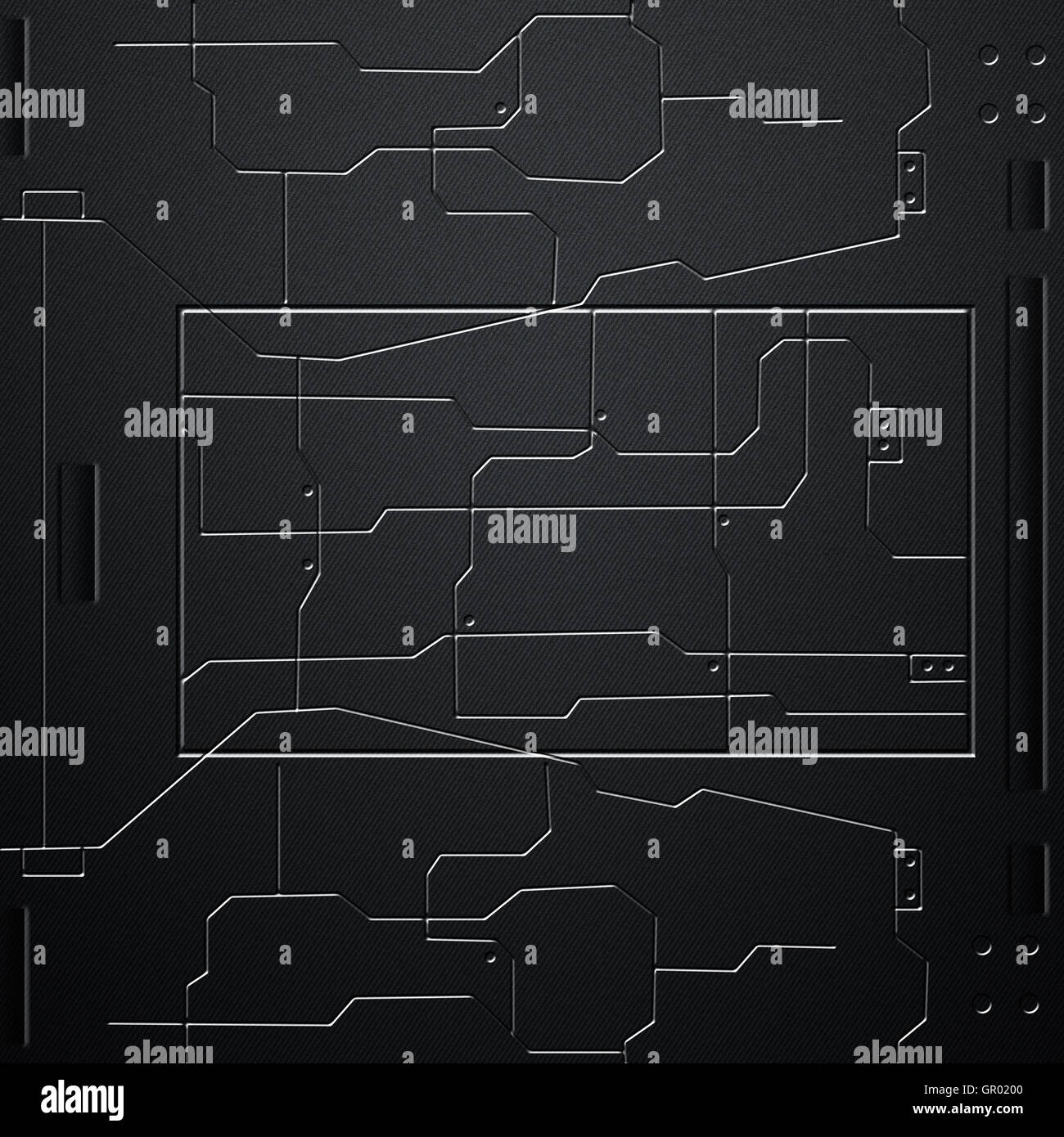 scifi wall. carbon fiber wall and circuits. metal background and