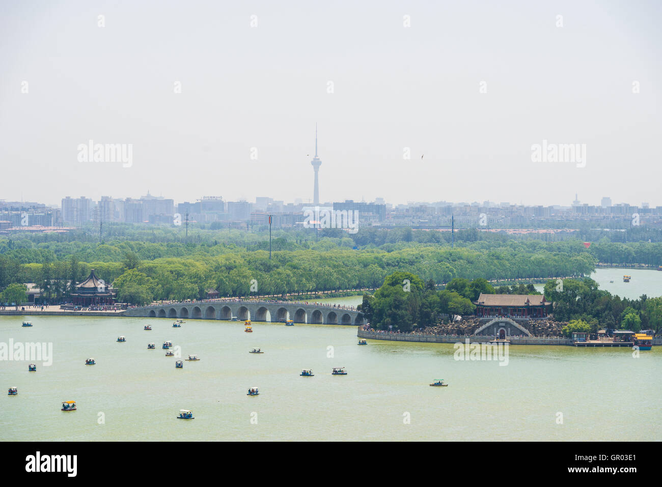 Summer Palace scene. Summer Palace located in Beijing of China. It was royal garden. Stock Photo