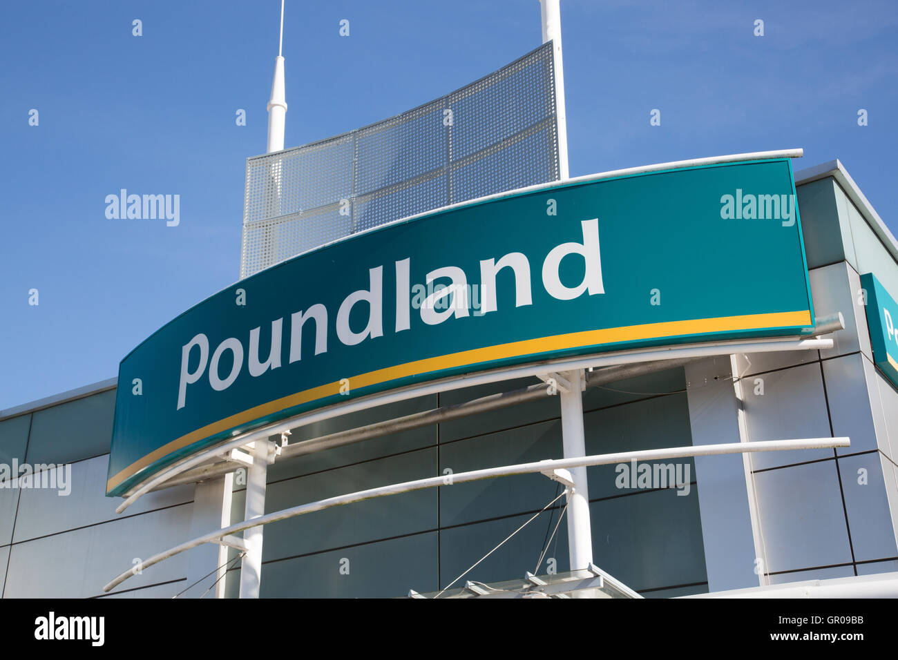 Poundland signage Stock Photo