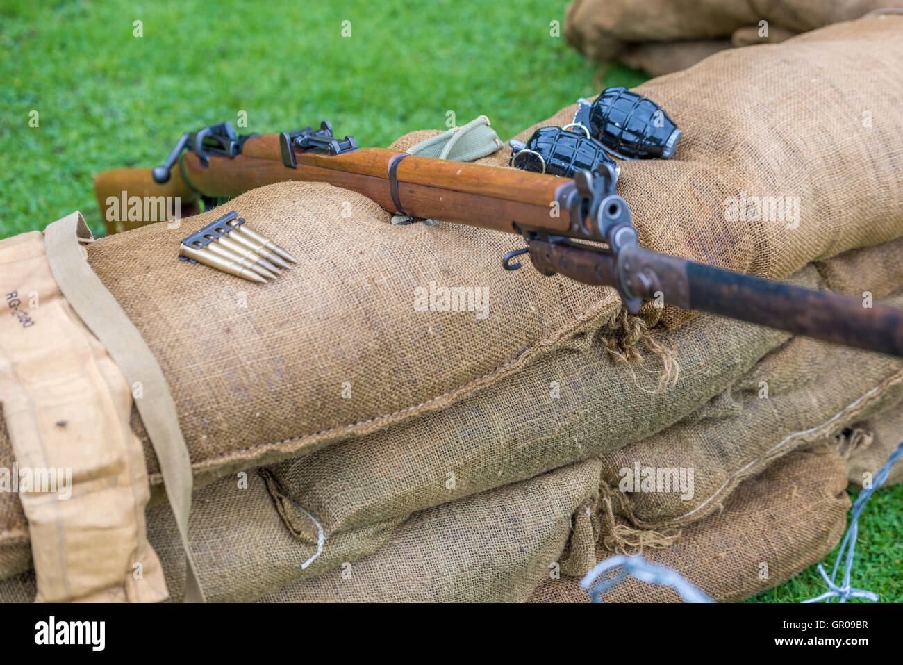 Lee Enfield , MK 1 WW1  rifle Stock Photo