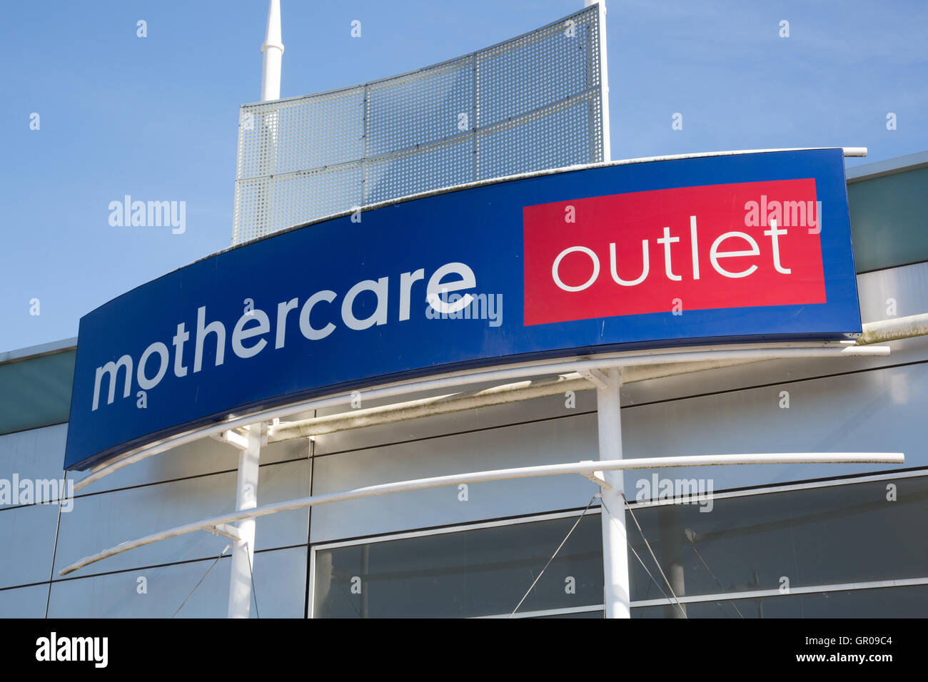 Mothercare outlet signage Stock Photo