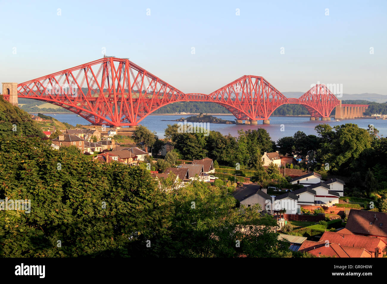 The Forth Bridge taken from North Queensferry, Lothian, Scotland, UK Stock Photo