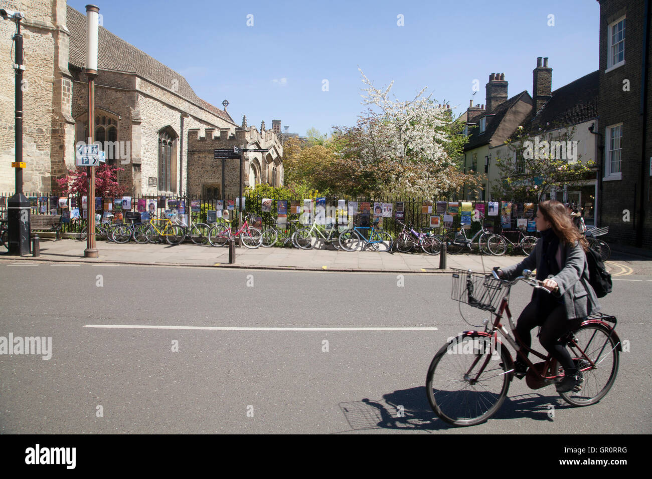 Bikes an important transport in the university town Stock Photo