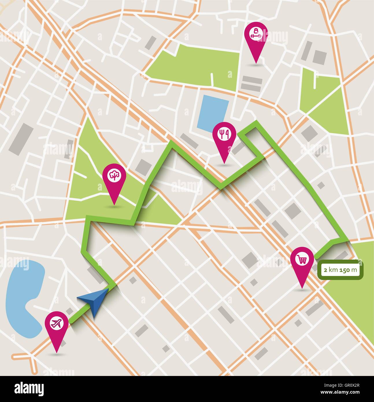 Vector city map navigation Stock Vector Image & Art - Alamy