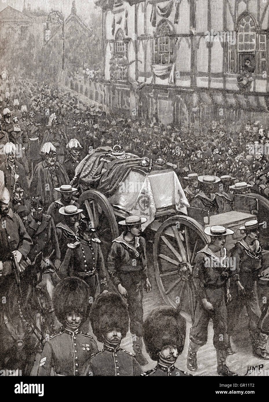 The funeral procession of Queen Victoria, Windsor, Berkshire, England