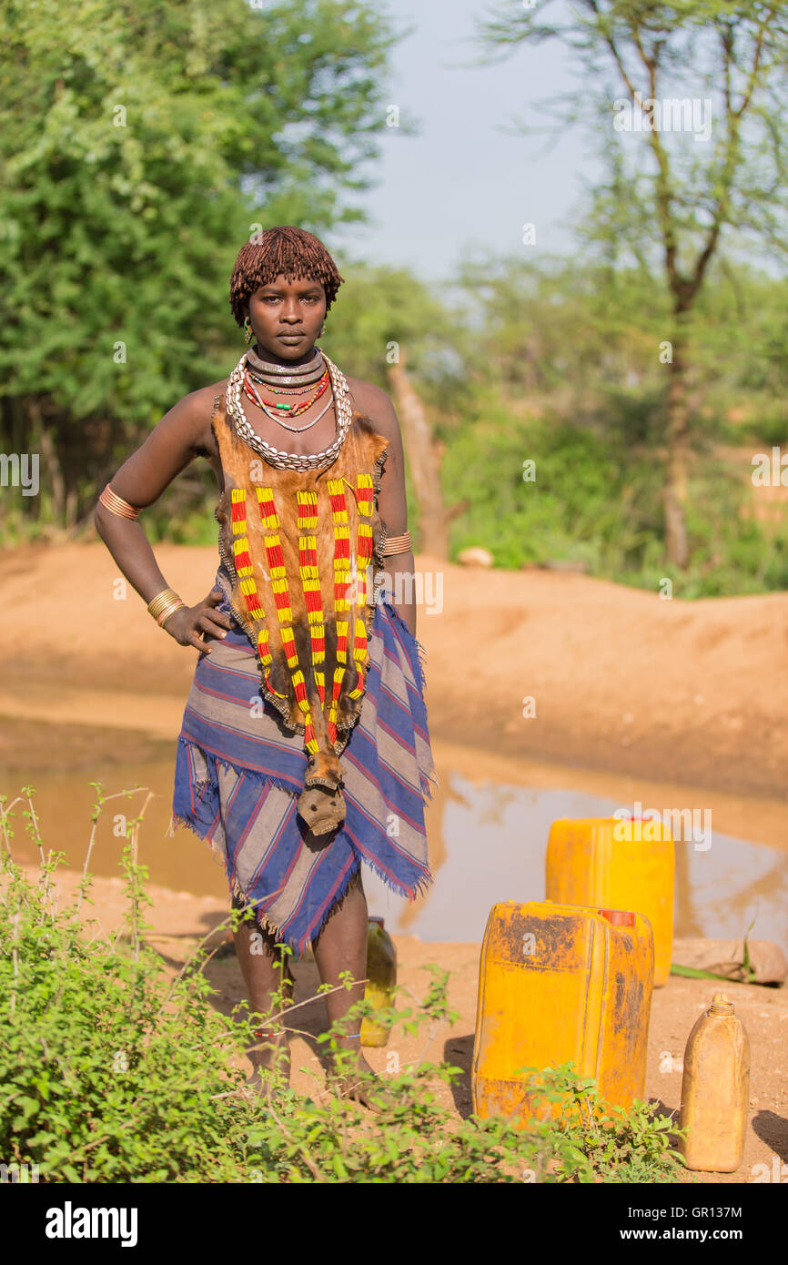Portrait of Hamer tribe, Turmi, Omo Valley - Ethiopia Stock Photo - Alamy