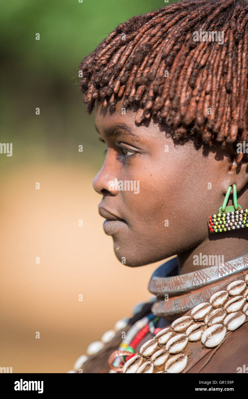 Portrait of Hamer tribe, Turmi, Omo Valley - Ethiopia Stock Photo - Alamy