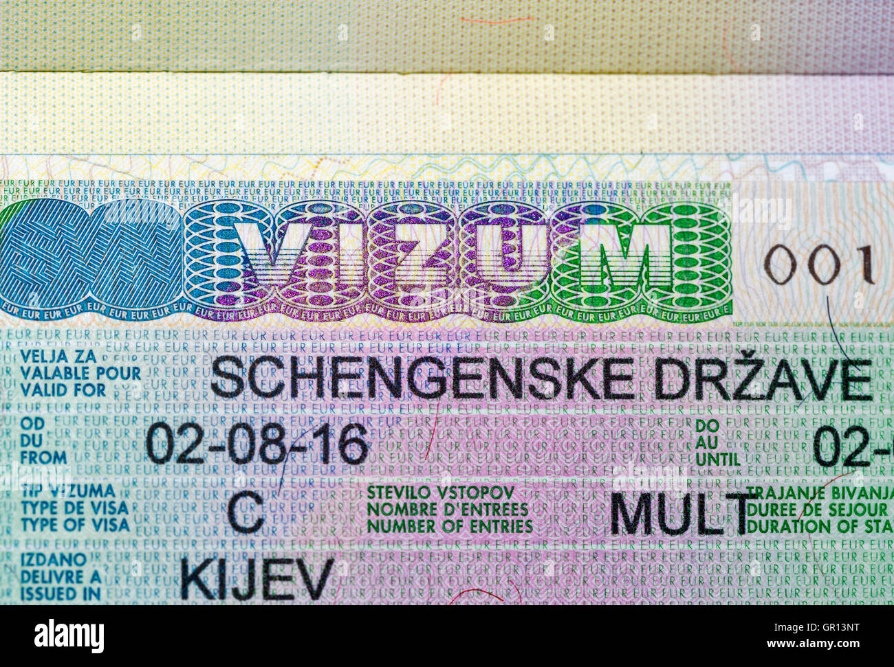 Slovenia visa hi-res stock photography and images - Alamy