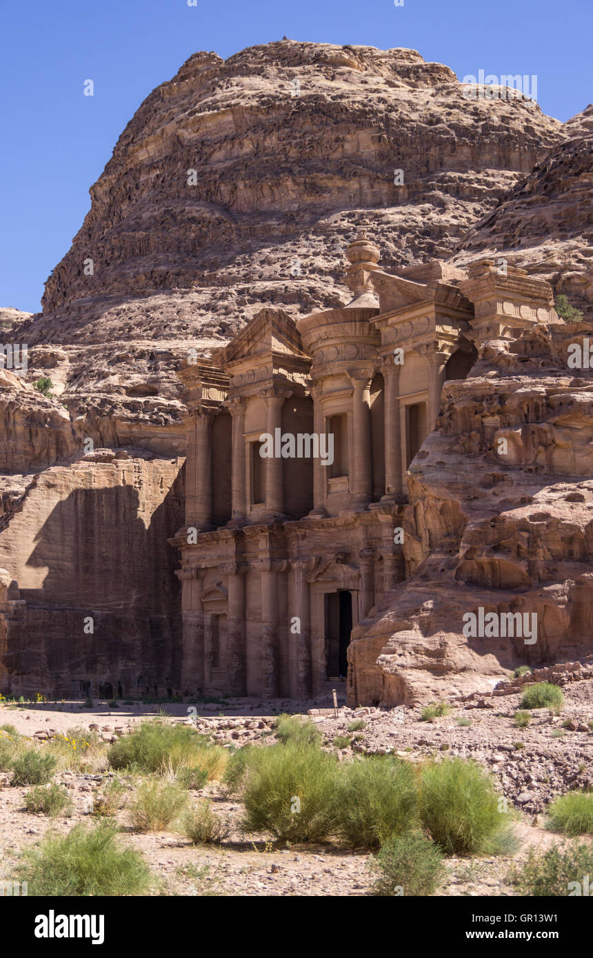 Ad Deir, The Monastery Temple of Petra, Jordan Stock Photo