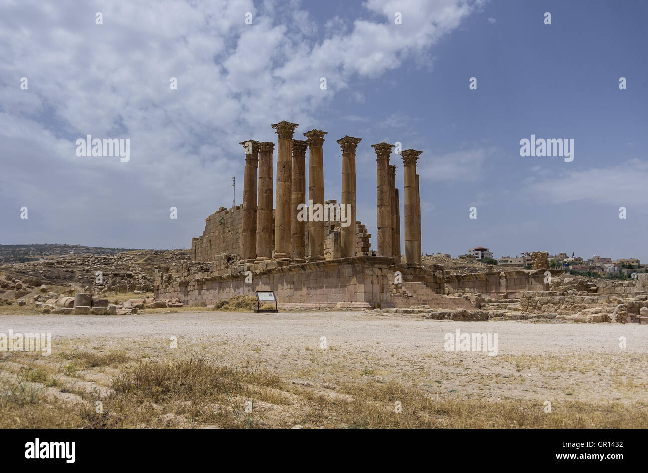 Temple of Artemis in the ancient Roman city of Gerasa, preset-day Jerash, Jordan Stock Photo