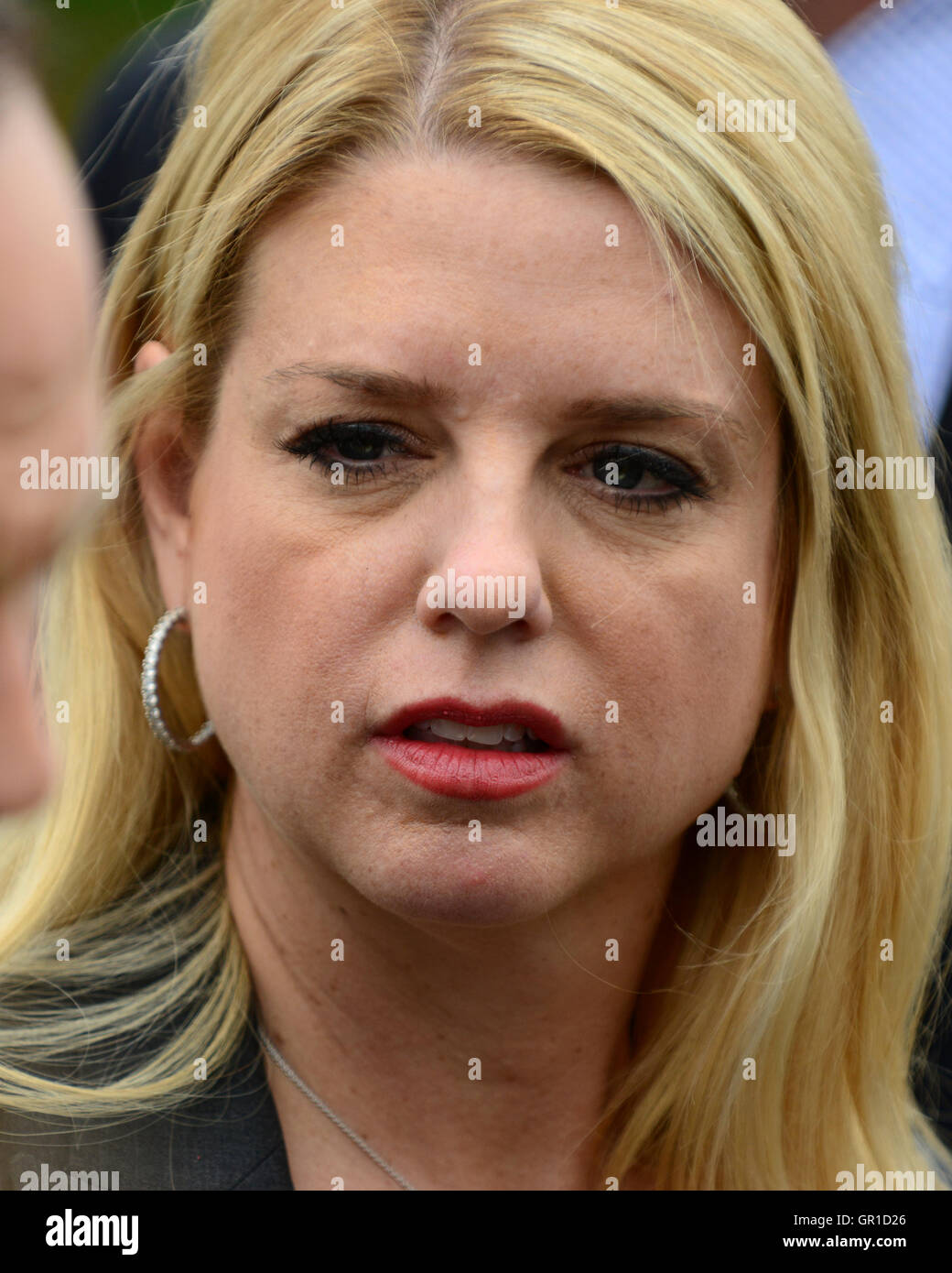 Attorney General Pam Bondi (Republican of Florida) makes remarks to the