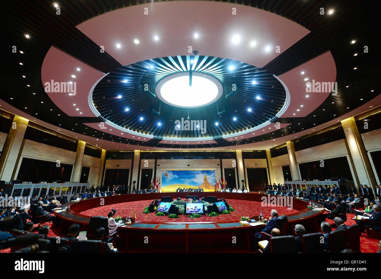 Vientiane, Laos. 6th Sep, 2016. The 28th Association of Southeast Asian Nations (ASEAN) summit is held in Vientiane, Laos, Sept. 6, 2016. Credit:  Wang Shen/Xinhua/Alamy Live News Stock Photo