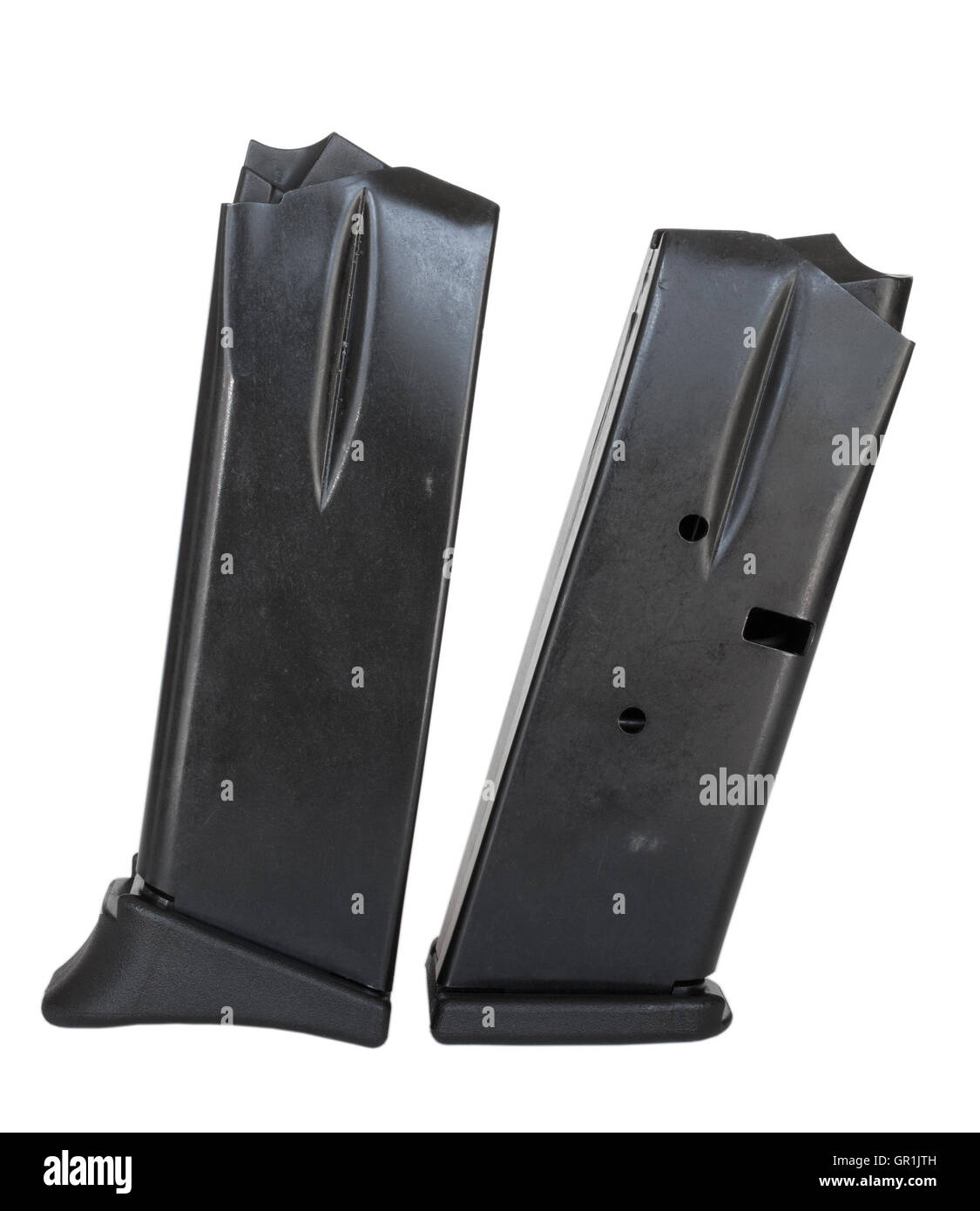 Magazines for a semi automatic handgun isolated on white Stock Photo