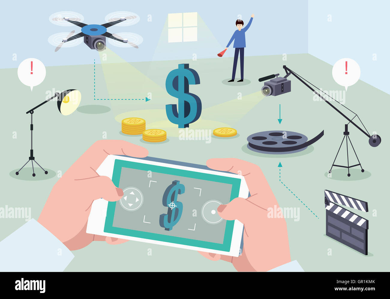Hands using a smartphone in smart era Stock Photo - Alamy