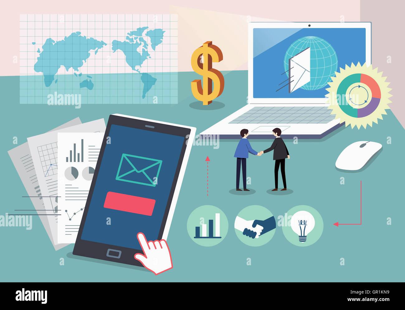 Global business in smart era Stock Photo - Alamy