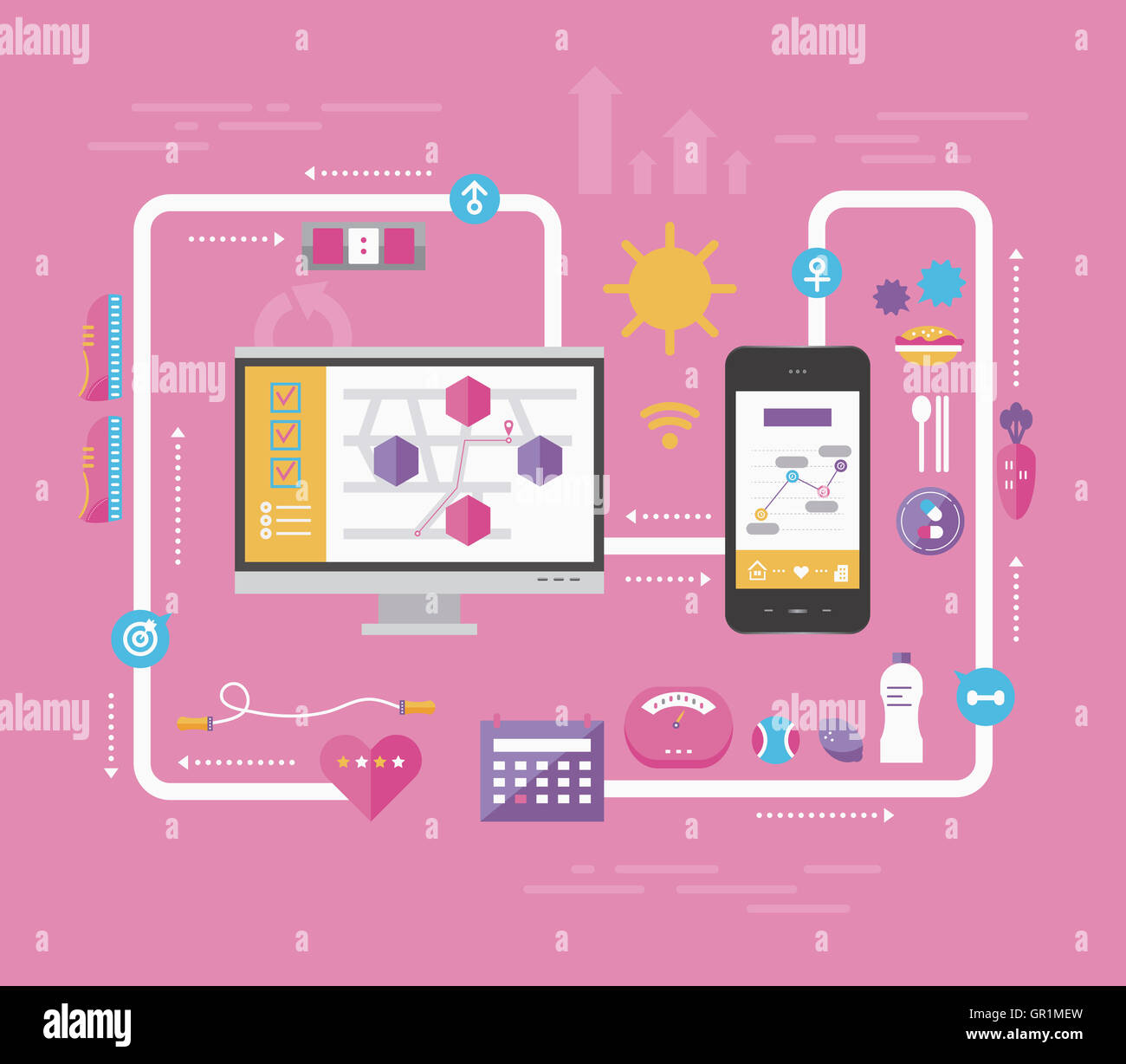 Sharing of mo mobile communication network Stock Photo - Alamy