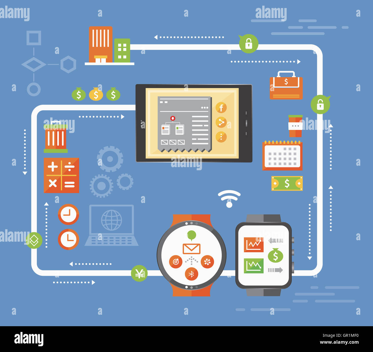Sharing of mobile communication network Stock Photo - Alamy