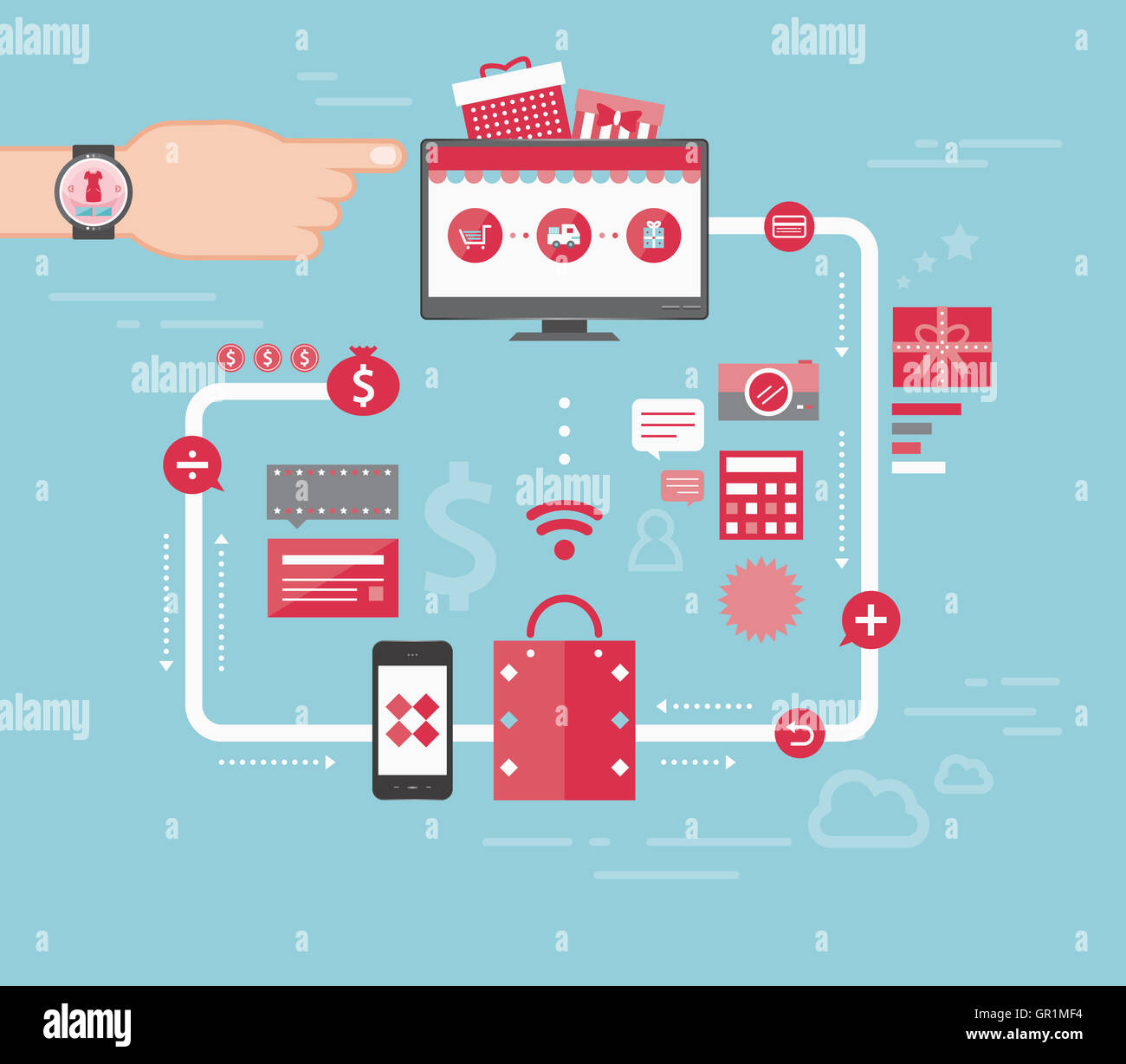 E-commerce in smart era Stock Photo - Alamy