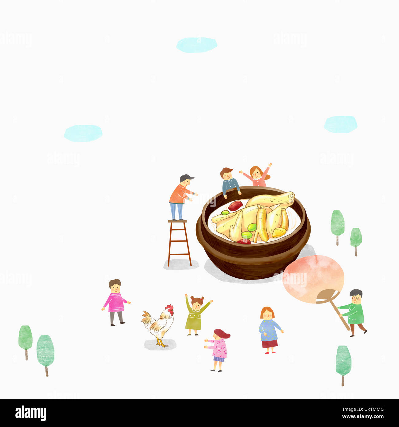 Traditional Korean food, samgyetang Stock Photo Alamy