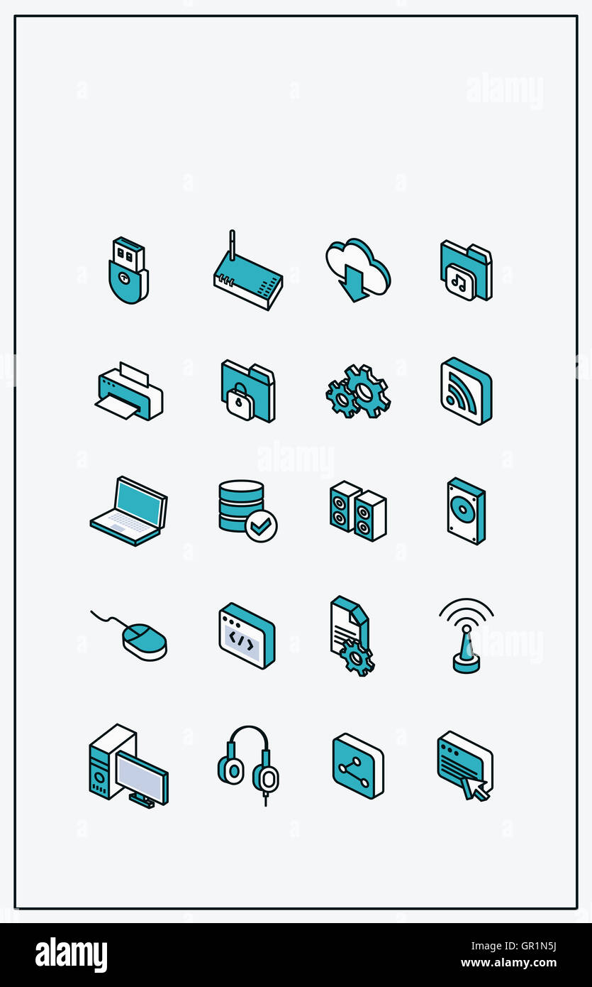 Icons related to IT Stock Photo - Alamy