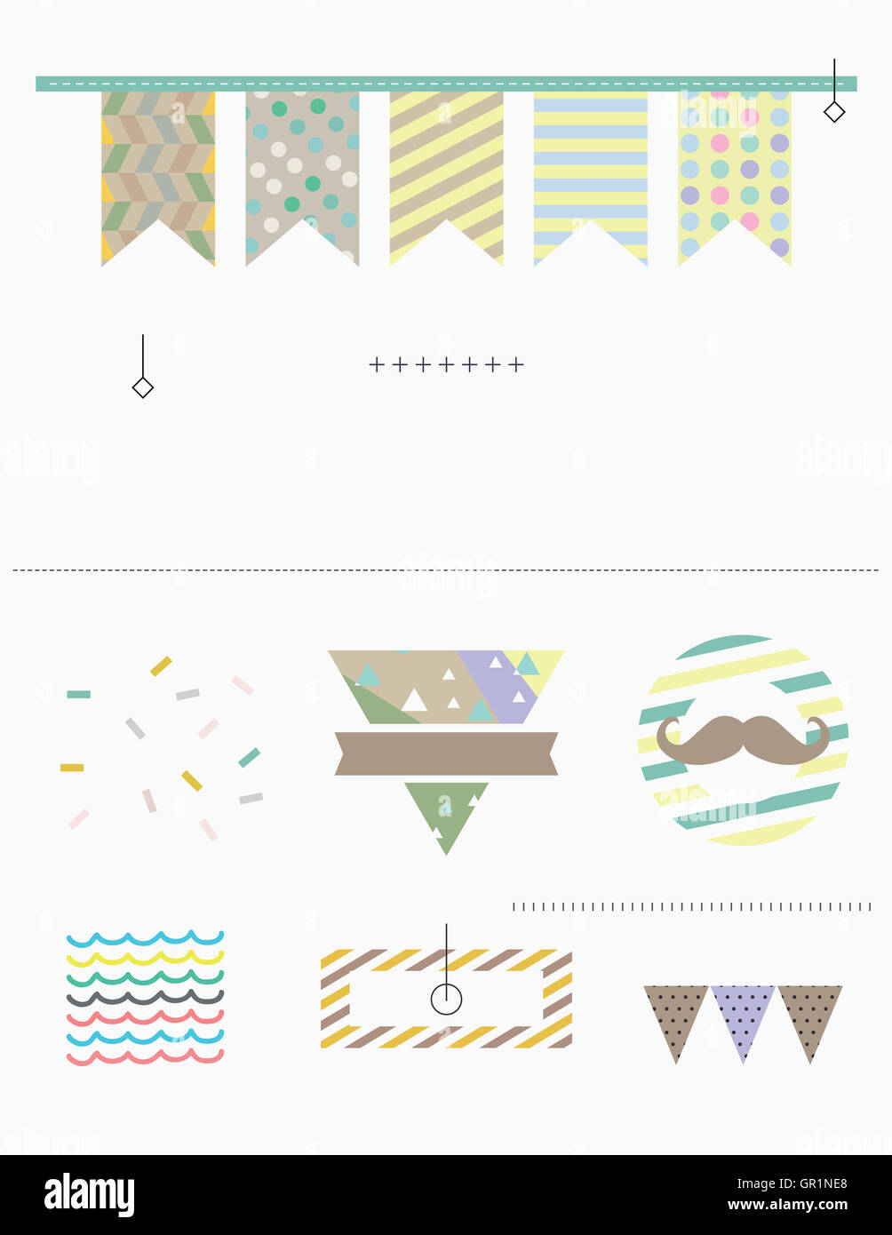Party decorations with various patterns Stock Photo - Alamy