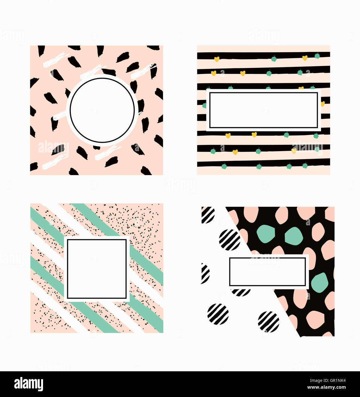 Banners with abstract geometric patterns Stock Photo - Alamy