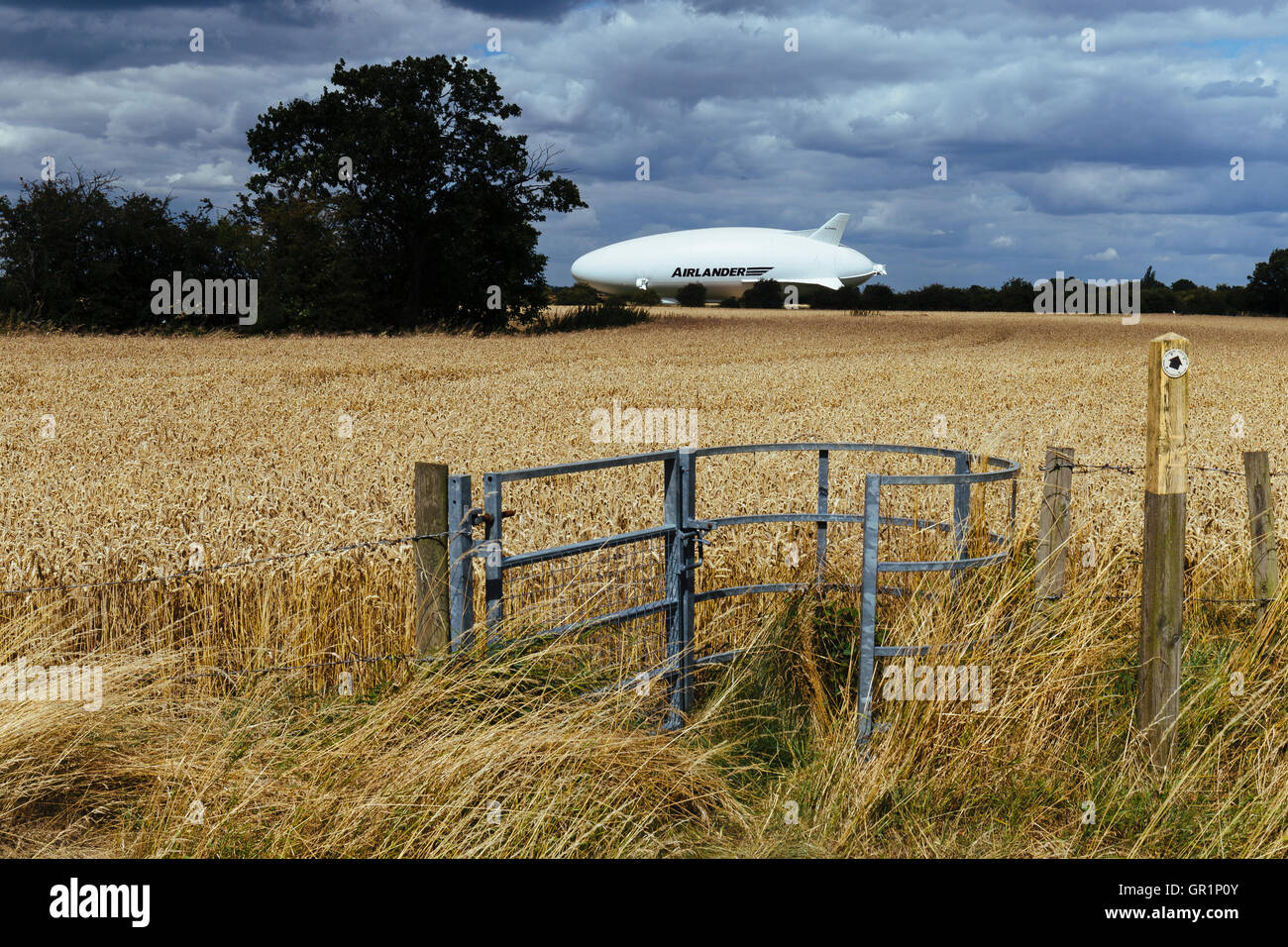 Airlander aircraft awaits first flight. Stock Photo