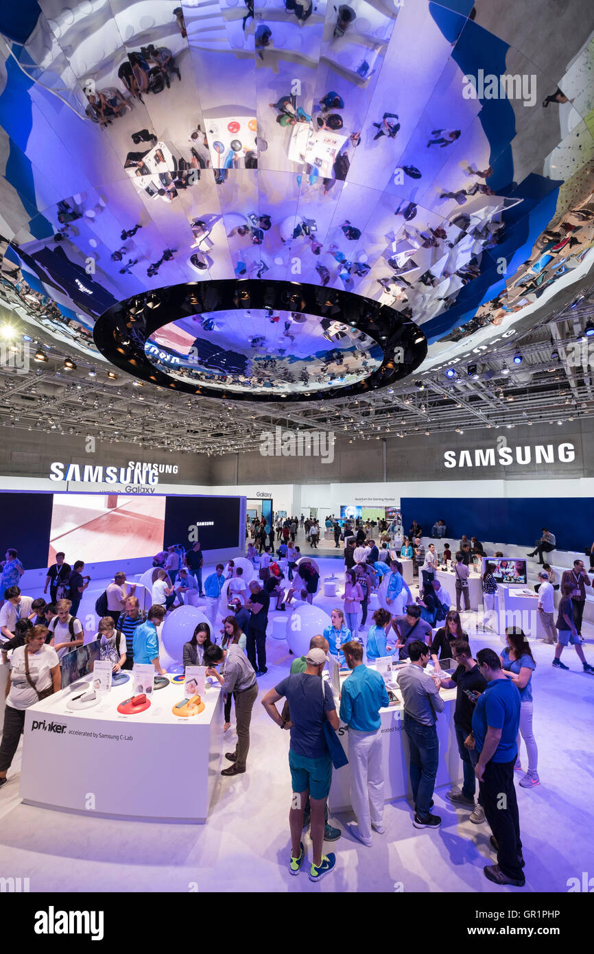 Busy Samsung stand at 2016  IFA (Internationale Funkausstellung Berlin), Berlin, Germany Stock Photo