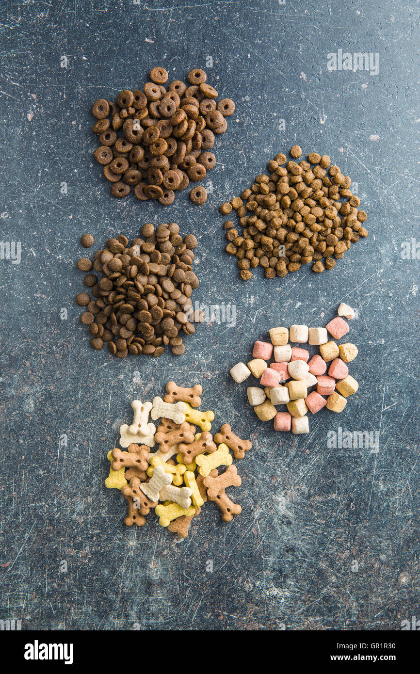 Different dog foods Stock Photo Alamy