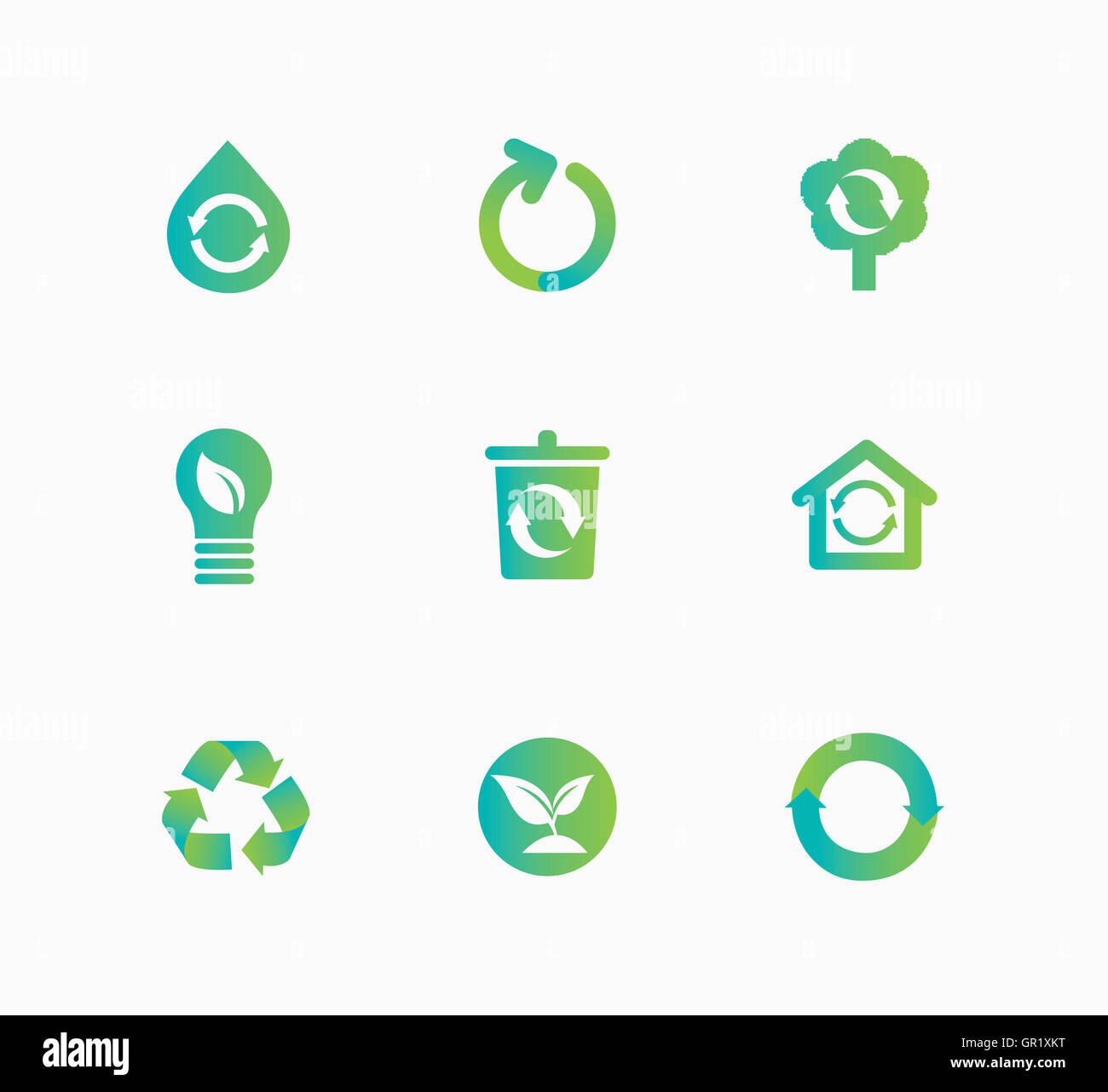 Icon set related to environmental protection Stock Photo - Alamy