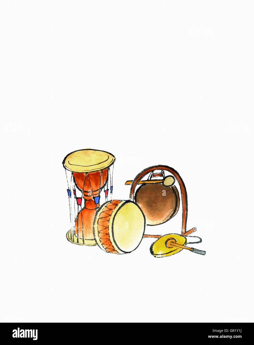 Traditional Korean instruments Stock Photo - Alamy