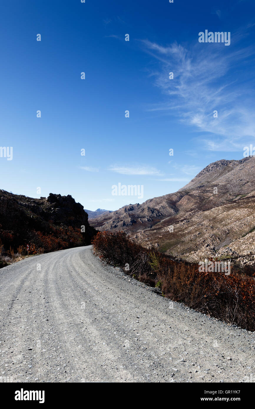 After Fire - The Swartberg mountains are a mountain range in the Western Cape province of South Africa. It is composed of two ma Stock Photo