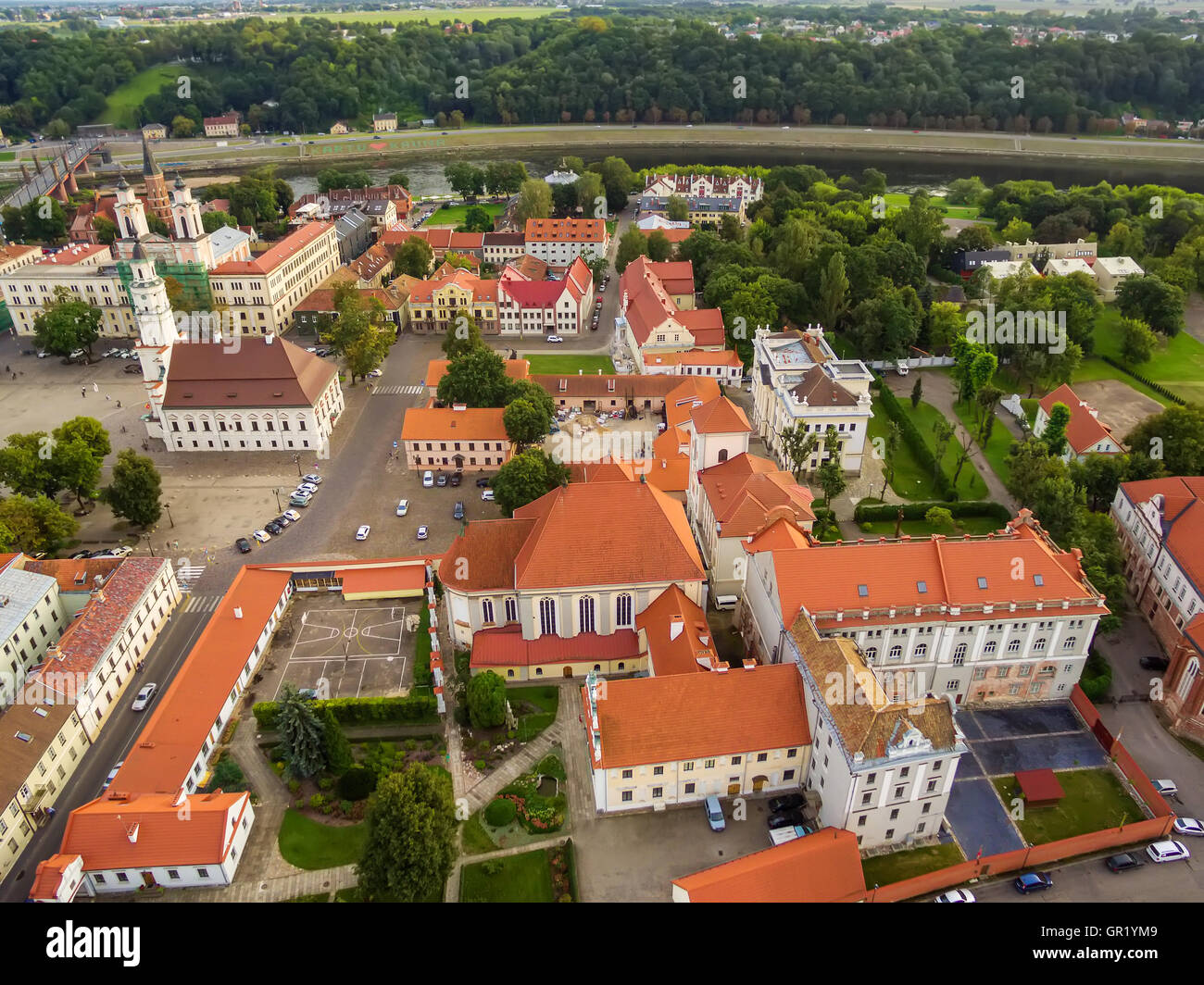 Drone aerial view kaunas city hi-res stock photography and images - Alamy
