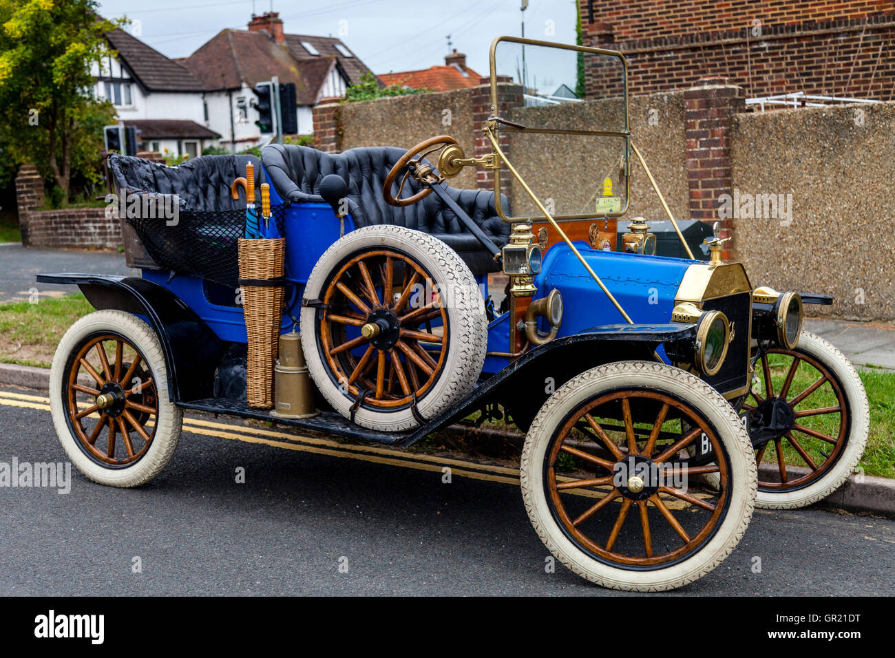 Model T Ford Vintage Car Parked On The Street, Brighton, Sussex, UK Stock Photo