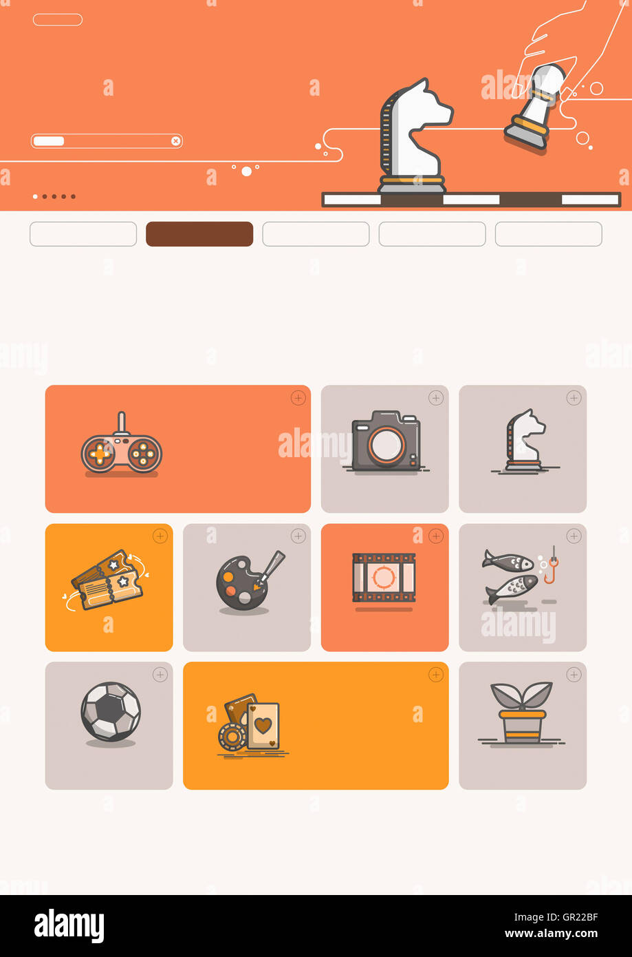 Icons about hobbies Stock Photo - Alamy